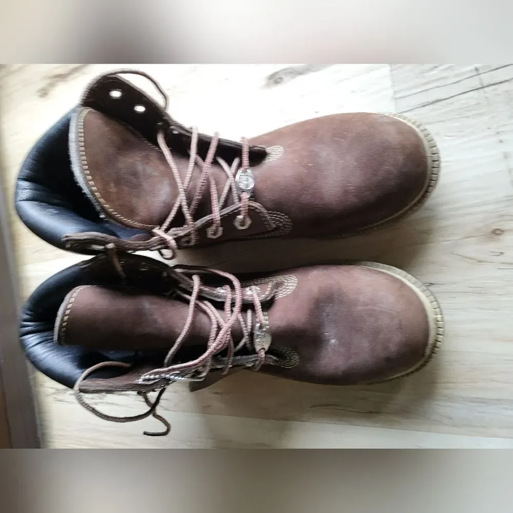 Timberland Chocolate Brown Waterproof Boots Size 8.5M Women